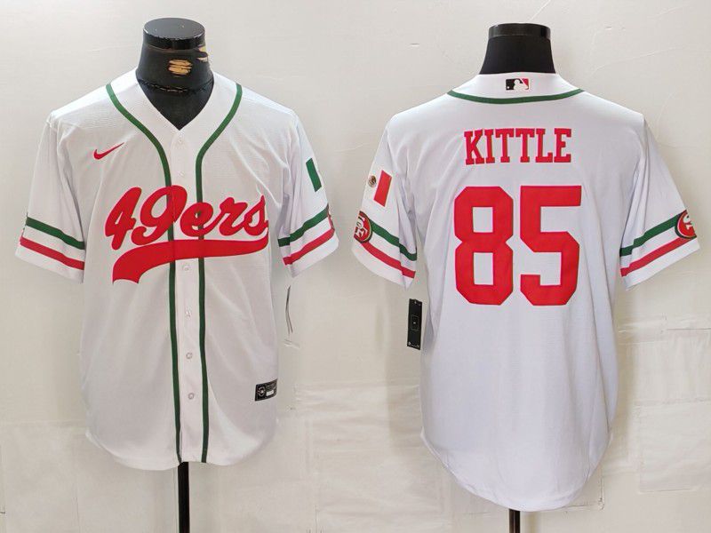Men San Francisco 49ers #85 Kittle White Joint Name 2024 Nike Limited NFL Jersey style 1->san francisco 49ers->NFL Jersey